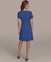 Donna Karan New York Women's Side-Ruched Hardware-Trim Dress