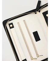 Augustnoa Travel Jewelry Organizer White
