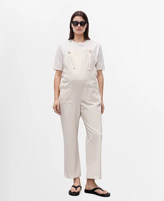 Mango Women's Maternity Denim Dungarees
