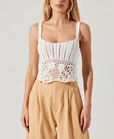 Astr the Label Women's Everly Cotton Cropped Sweater Top