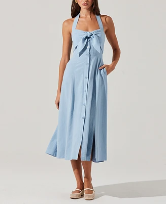 Astr the Label Women's Katherine Tie-Front Midi Dress