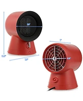 Gymax 1500W Portable Ptc Ceramic Space Heater Mini Electric Desktop Heating Fan