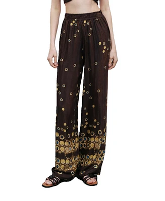 Nocturne Women's Printed Flowing Pants