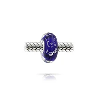 Bling Jewelry Murano Glass Charm Bead Sterling Silver Core Green Pink Blue Aqua Red Ocean Spacer