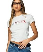 Edikted Women's Angel Patch T Shirt
