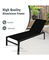 6-Position Chaise Lounge Chairs with Rustproof Aluminium Frame
