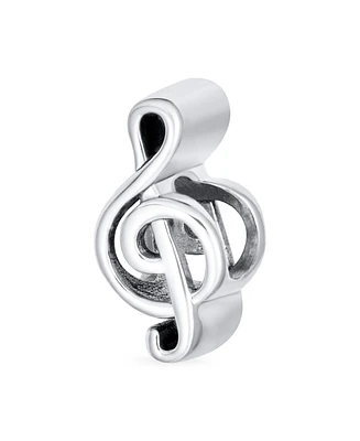 Bling Jewelry Sterling Silver G Clef Musician Charm Bead European Bracelets