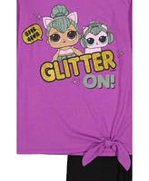 L.o.l. Surprise! Toddler Girls Kitty Queen Pullover T-Shirt and Leggings 4 Piece Outfit Set