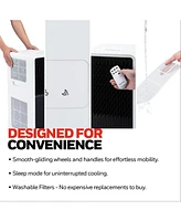 Honeywell 11,000 Btu Slim Portable Ac with Fan, Dehumidifier – Cools Up to 500 Sq. Ft., HX2CESAWG8 (8,000 Btu Sacc)