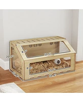 PawHut 39" Hamster Cage, Gerbil Cage w/ Acrylic Window & Openable Top