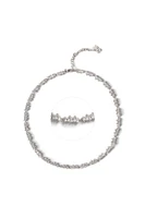 T Shape Zirconia Tennis Choker Necklace