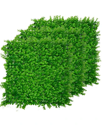 Grass Wall Panels (20pc): Privacy Screen, Indoor/Outdoor Green Wall Decor
