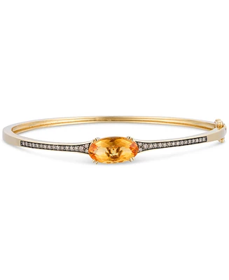 Le Vian Chocolatier Cinnamon Citrine (2-3/8 ct. t.w.) & Chocolate Diamond (1/4 ct. t.w.) Bangle Bracelet in 14k Gold