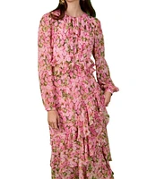 endless rose Women's Floral Print Off Waist Dress