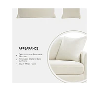 Farmhouse Patrice 80.7" Slipcovered Sofa