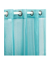 GoodGram Ultra Luxurious Elegant Sheer Grommet Single Curtain Panel - 54 in. W x 84 L, White