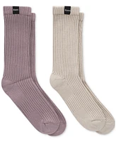 Hanes Men's Originals Premium SuperSoft Slouch Crew Socks, 2-Pack