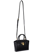 Lauren Ralph Pebbled Leather Small Tanner Satchel