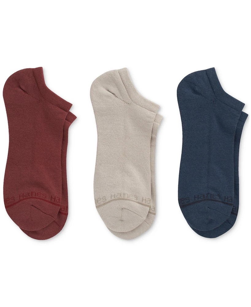 Hanes Men's Originals Premium SuperSoft No Show Socks, 3-Pack