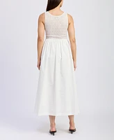 En Saison Women's Denver Mixed-Media Midi Dress