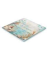Certified International Escape to the Sea Square Platter
