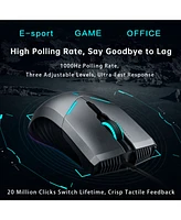 Thunderobot MG701 Wired Gaming Mouse, Ultimate Gaming-Grade Chip, 4200 Dpi Optical Sensor, High Rolling Rate, Ergonomic Design with Anti-Slip Side Gri