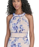 Calvin Klein Petite Printed Sleeveless Chiffon Dress
