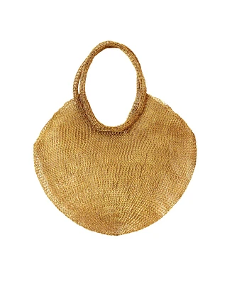 Sol Mesh Wire Tote Bag in Dark Gold