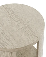 Furniture of America 24" Oak Wood Rosin Round End Table