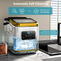 Cowsar 26Lbs, Countertop Ice Maker, Self-Cleaning, Bullet Ice, Digital Screen, 9 Cubes 6 Mins