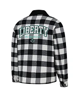 The Wild Collective Men's and Women's Black/White New York Liberty Flannel Full-Zip Shacket