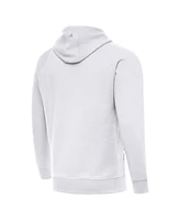 Antigua Men's White Clemson Tigers Golfer Victory Pullover Hoodie
