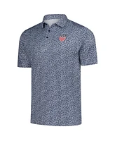 Antigua Men's Navy Usmnt Field Ditsy Polo Shirt