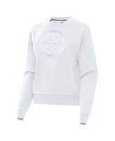 Antigua Women's White Pittsburgh Steelers Victory Pullover Sweatshirt