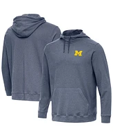 Antigua Men's Heather Navy Michigan Wolverines Cloud Pullover Hoodie