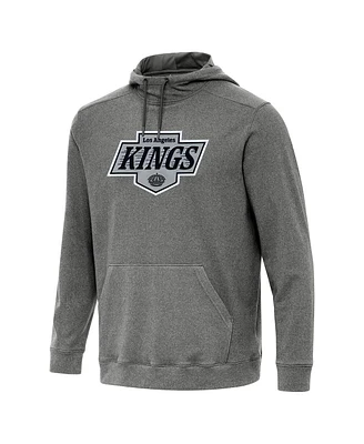 Antigua Men's Heather Black Los Angeles Kings Cloud Pullover Hoodie