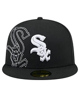 New Era Men's Black Chicago White Sox Yarn Stitch 59FIFTY Fitted Hat