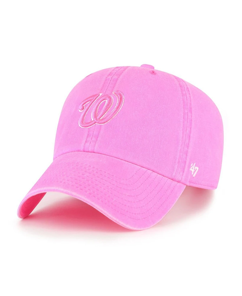 '47 Brand Women's Pink Washington Nationals Bright Side Clean Up Adjustable Hat