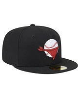New Era Men's Black Quad Cities River Bandits Authentic Collection 59FIFTY Fitted Hat
