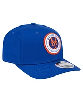 New Era Men's Royal New York Mets Circle Patch 9SEVENTY Stretch-Snap Hat