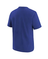 Nike Big Boys and Girls Royal Atlanta Braves City Connect Wordmark T-Shirt