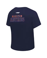 Pro Standard Women's Navy Houston Astros Game Day Classics Baby Doll Cropped T-Shirt
