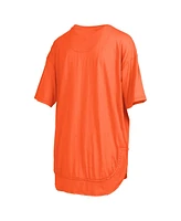 Pressbox Women's Orange Clemson Tigers Poncho T-Shirt