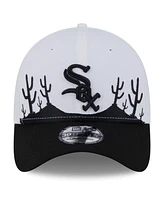New Era Men's White/Black Chicago White Sox 2025 Spring Training Landscape 39THIRTY Flex Hat
