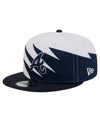 New Era Men's Navy/White Atlanta Braves Jagged 9FIFTY Snapback Hat