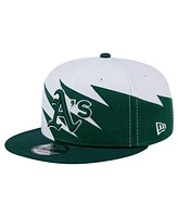 New Era Men's Green/White Athletics Jagged 9FIFTY Snapback Hat