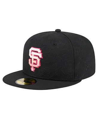 New Era Men's Black San Francisco Giants Tonal Koi 59FIFTY Fitted Hat