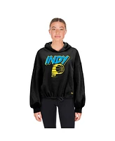 New Era Women's Black Indiana Pacers 2024/25 City Edition Cropped Pullover Hoodie