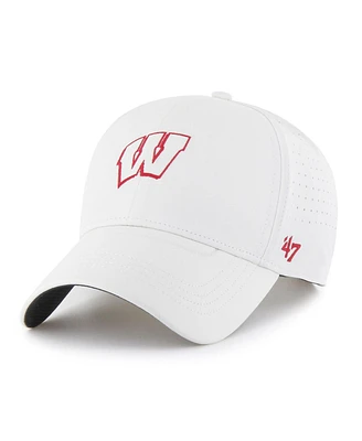 '47 Brand Men's White Wisconsin Badgers Forward Vent Mvp Adjustable Hat