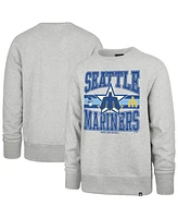 '47 Brand Men's Gray Seattle Mariners Letters Headline Pullover Sweatshirt